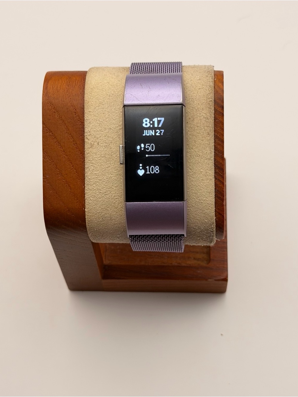 Fitbit Charge 2, Tested, Purple Mesh Ban, Charger Included, Good Con, Smartwatch